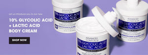 Let us introduce you to our new glycolic and lactic acid body cream! Shop now!