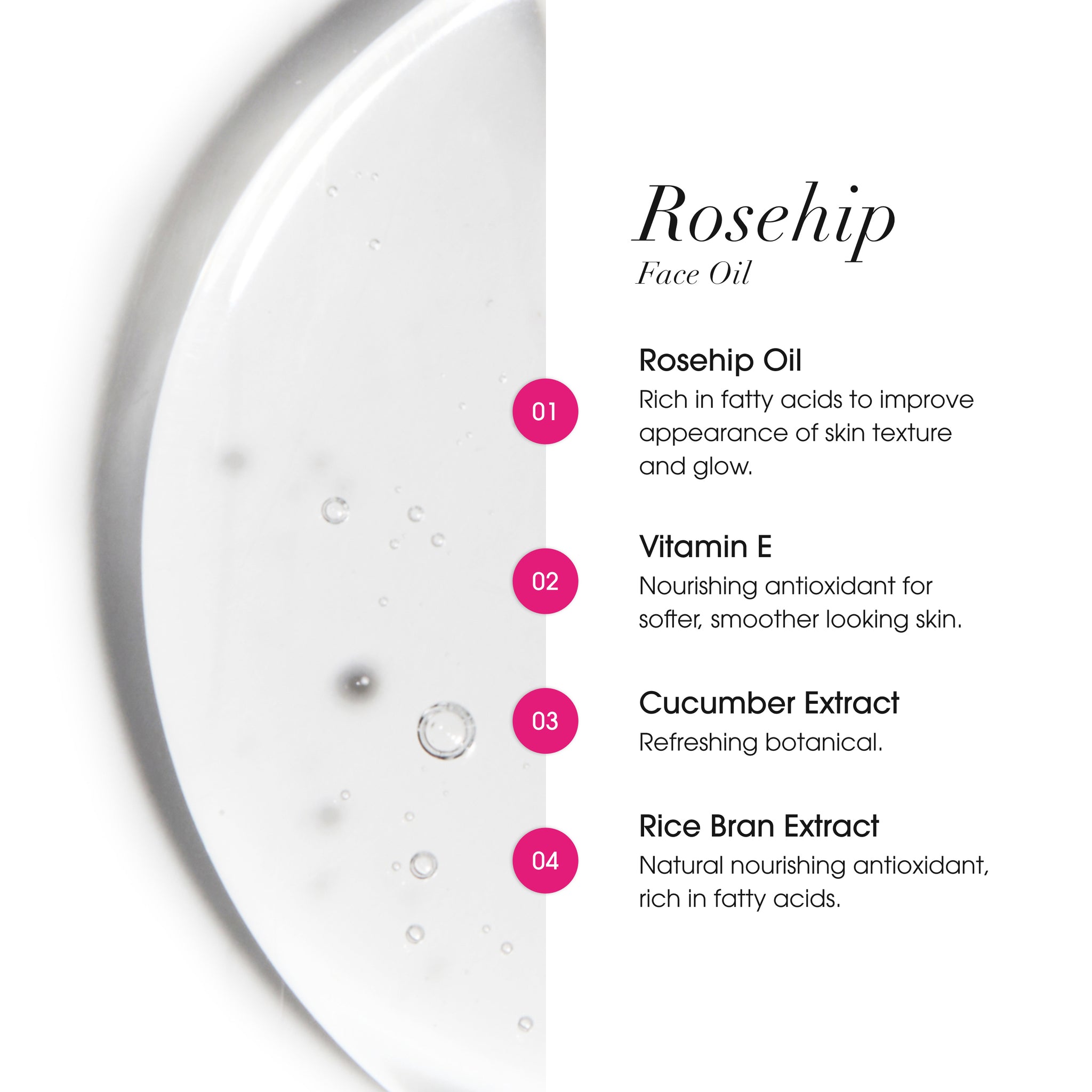 Sérum visage anti-rides à l'huile de rose musquée