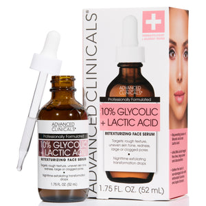 10% Glycolic + Lactic Acid Exfoliating Face Serum