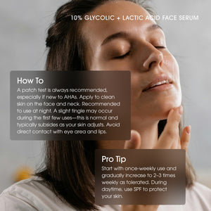 10% Glycolic + Lactic Acid Face Serum