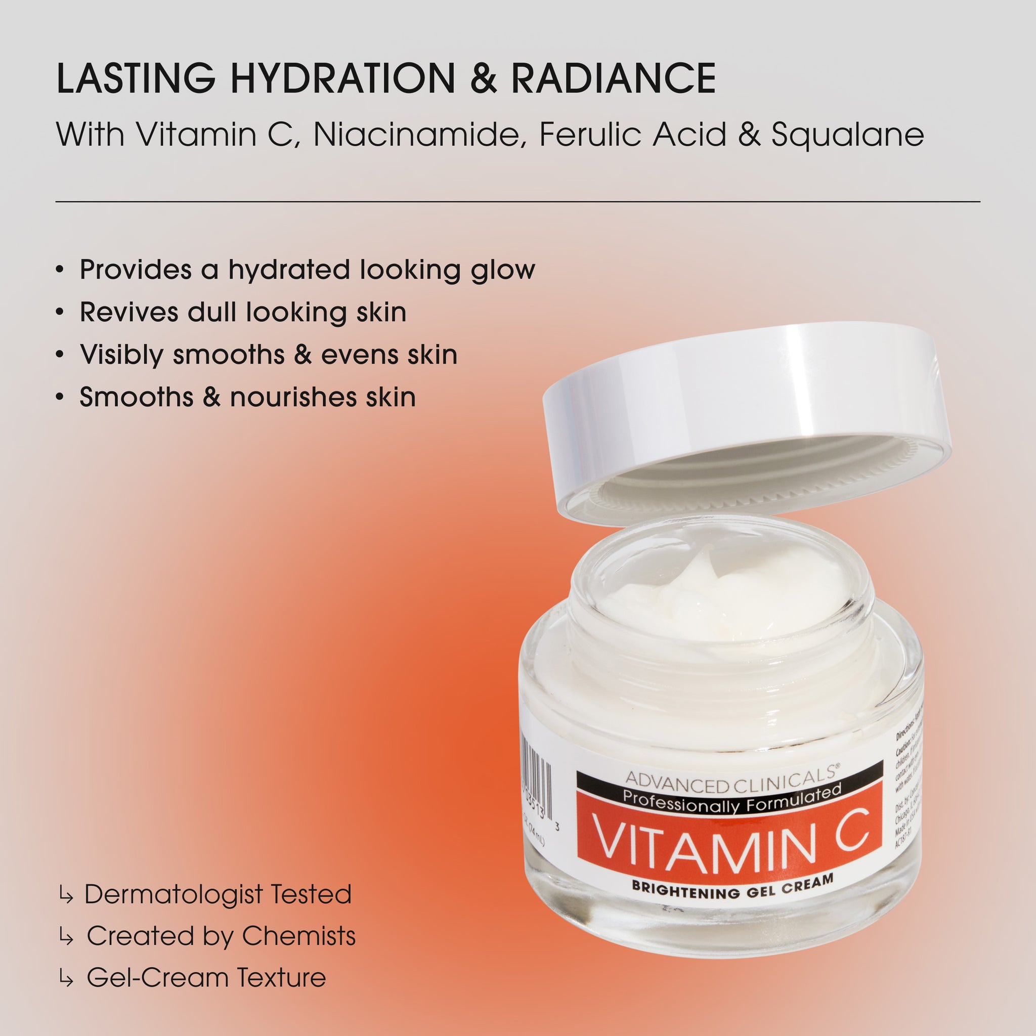 Gel-Crème Éclaircissant Visage à la Vitamine C