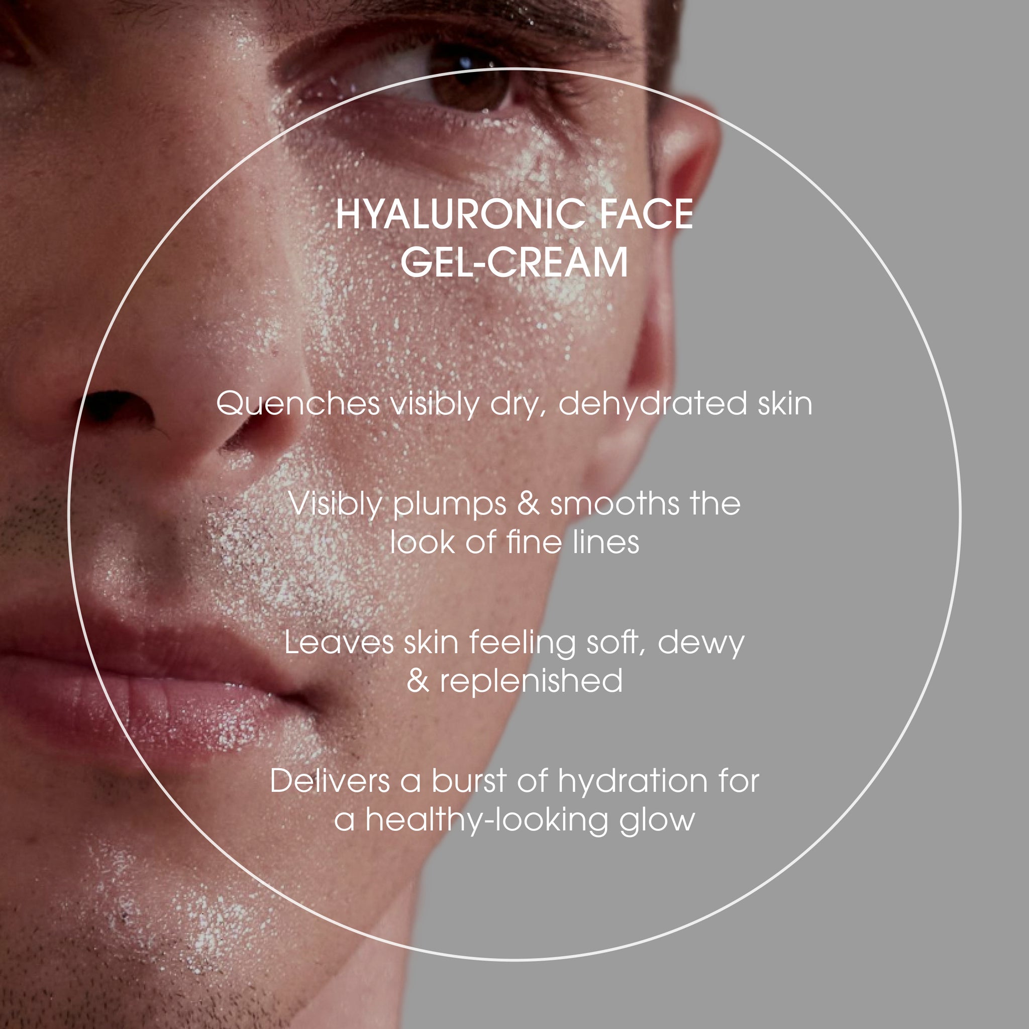 Gel-crème hydratant anti-âge pour le visage à l'acide hyaluronique