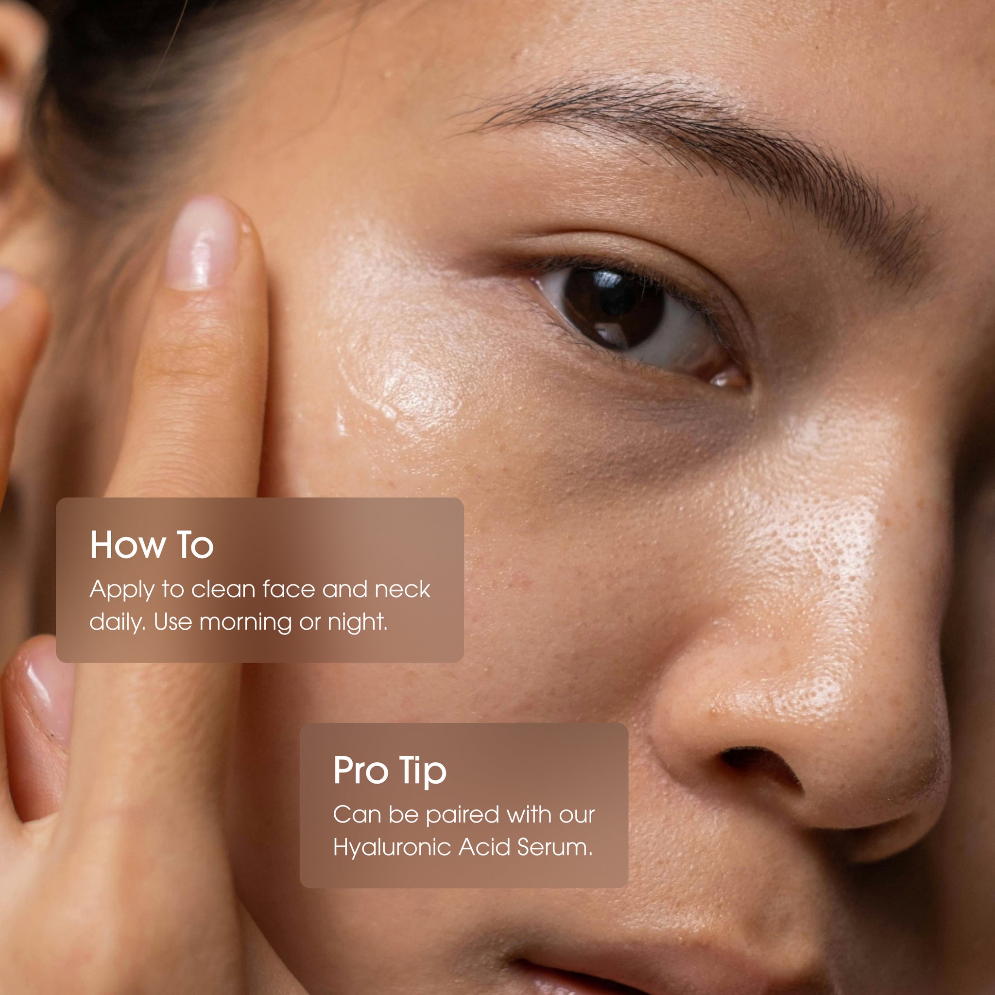 Gel-crème hydratant anti-âge pour le visage à l'acide hyaluronique