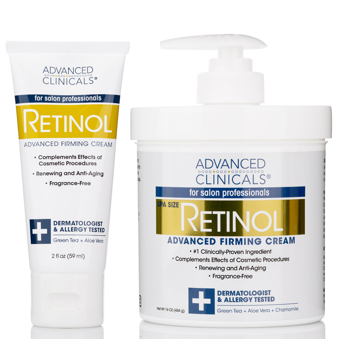 Retinol Advanced Firming Cream, 16oz + 2oz Travel Size (No Added Fragrance)