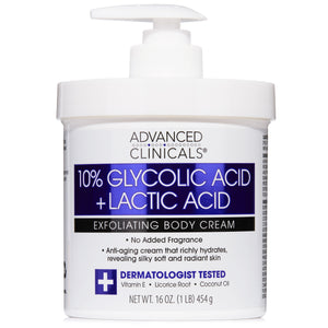 10% Glycolic + Lactic Acid Exfoliating Body Cream