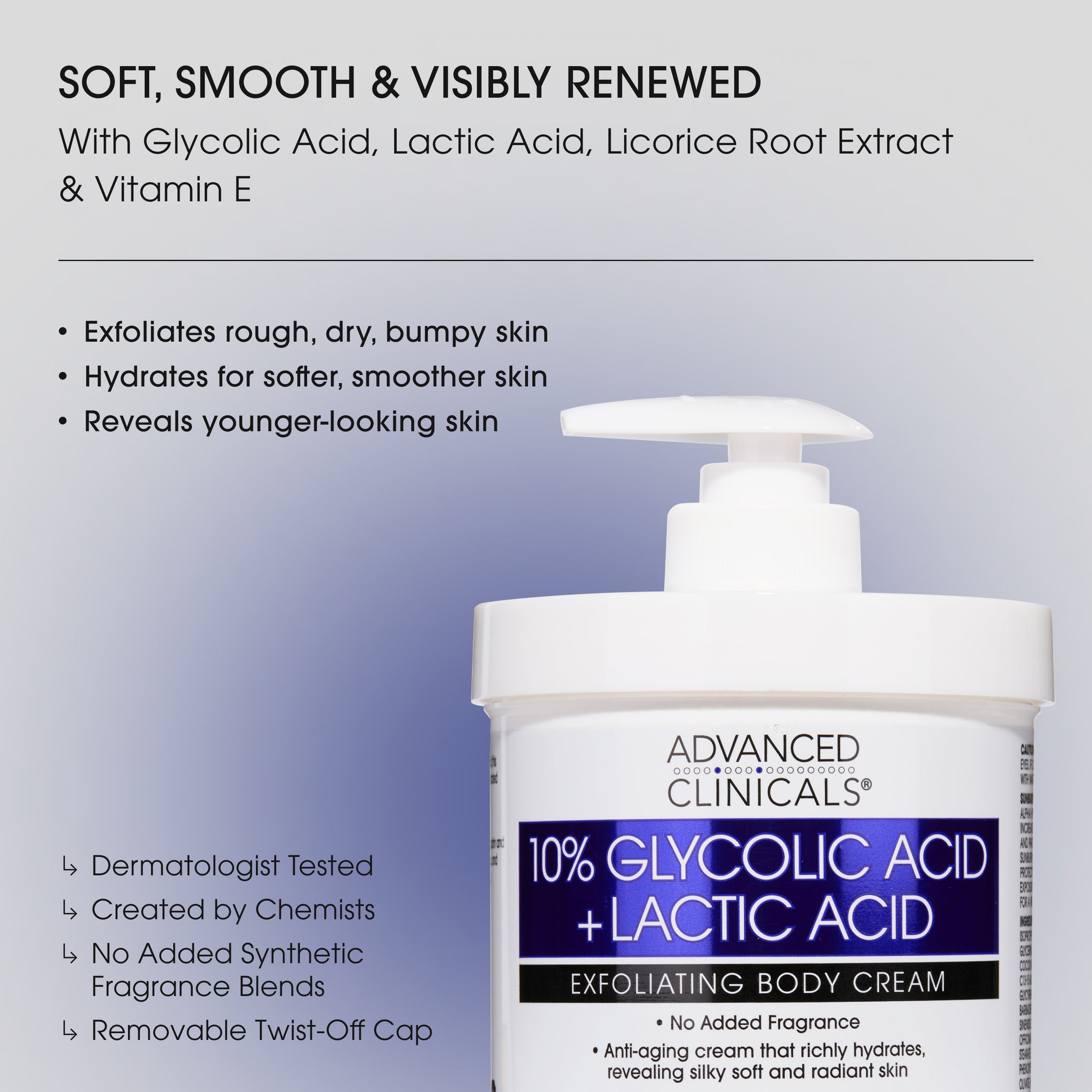 10% Glycolic Acid + Lactic Acid Body Cream