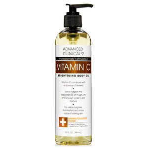 Huile corporelle éclaircissante à la vitamine C