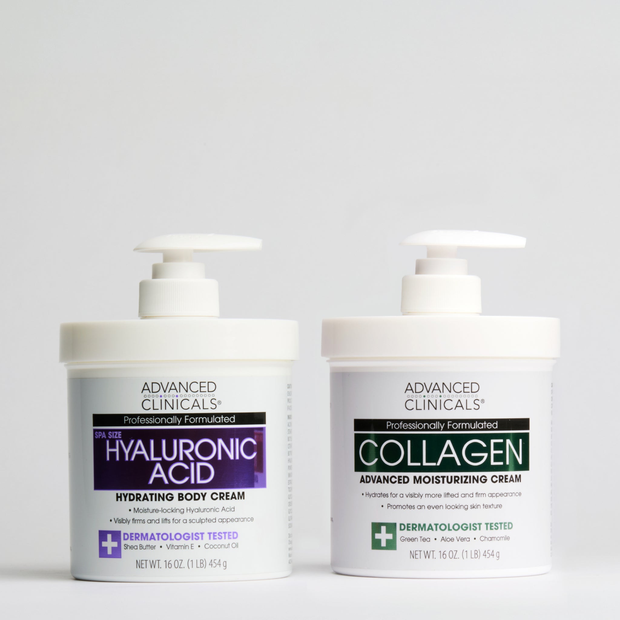 Lot de 2 crèmes au collagène + crème à l'acide hyaluronique