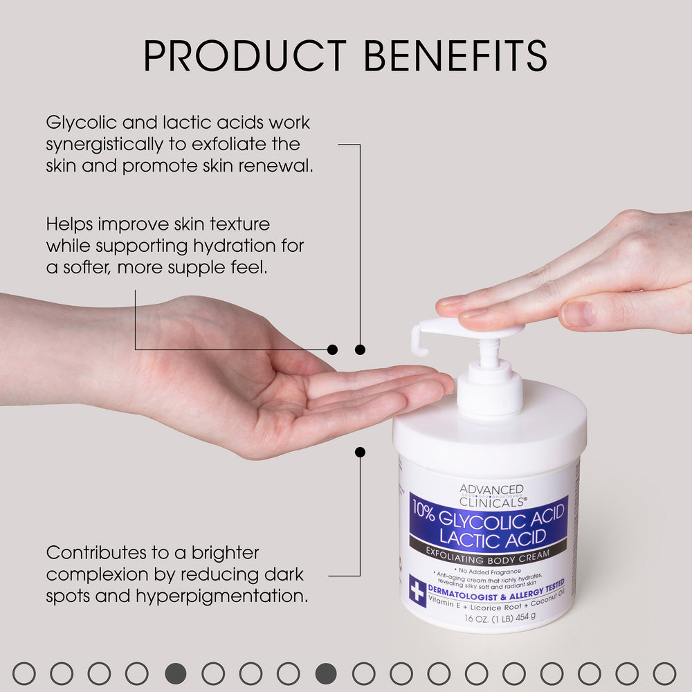 10% Glycolic Acid + Lactic Acid Body Cream - Advanced Clinicals