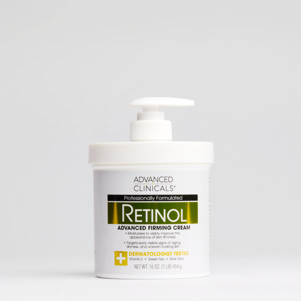 Advanced Clinical Retinol Advanced Firming Cream in a large pump jar