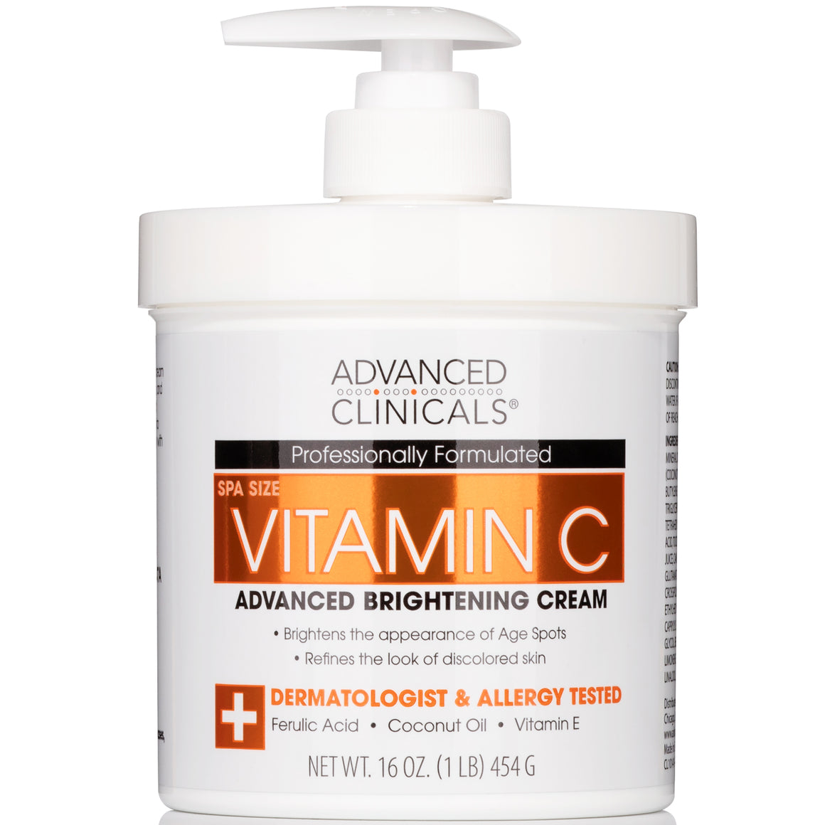 Crème pour le corps éclaircissante à la vitamine C