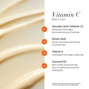 Crème pour le corps éclaircissante à la vitamine C