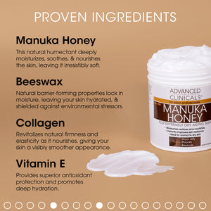 Crème hydratante pour le corps peau sèche au miel de Manuka