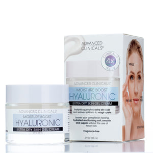 Gel-crème hydratant anti-âge pour le visage à l'acide hyaluronique